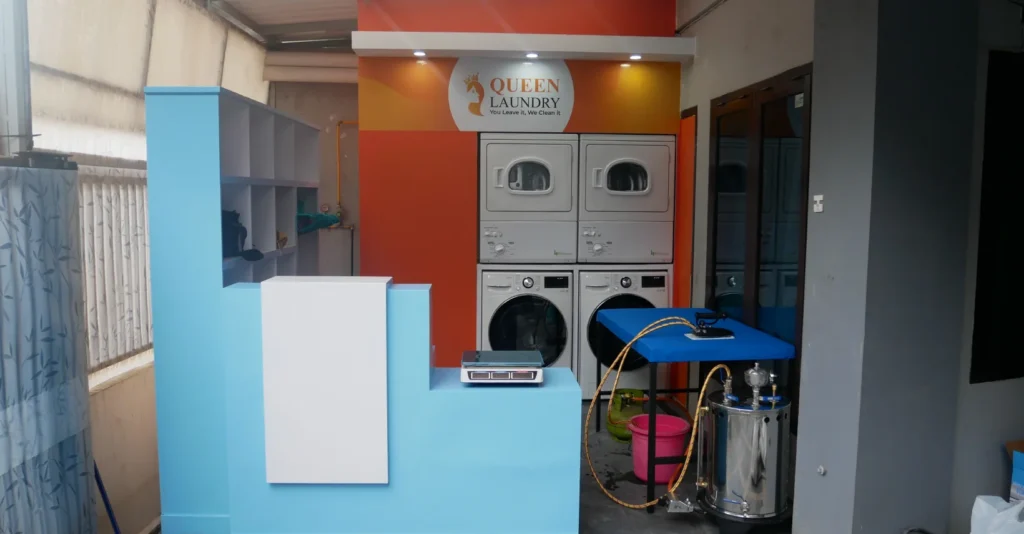 Modal Usaha Laundry Kiloan dengan 2 Stack Mesin